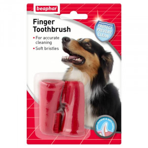 BEAPHAR FINGER TOOTHBRUSH silikona zobu birste suņiem un kaķiem